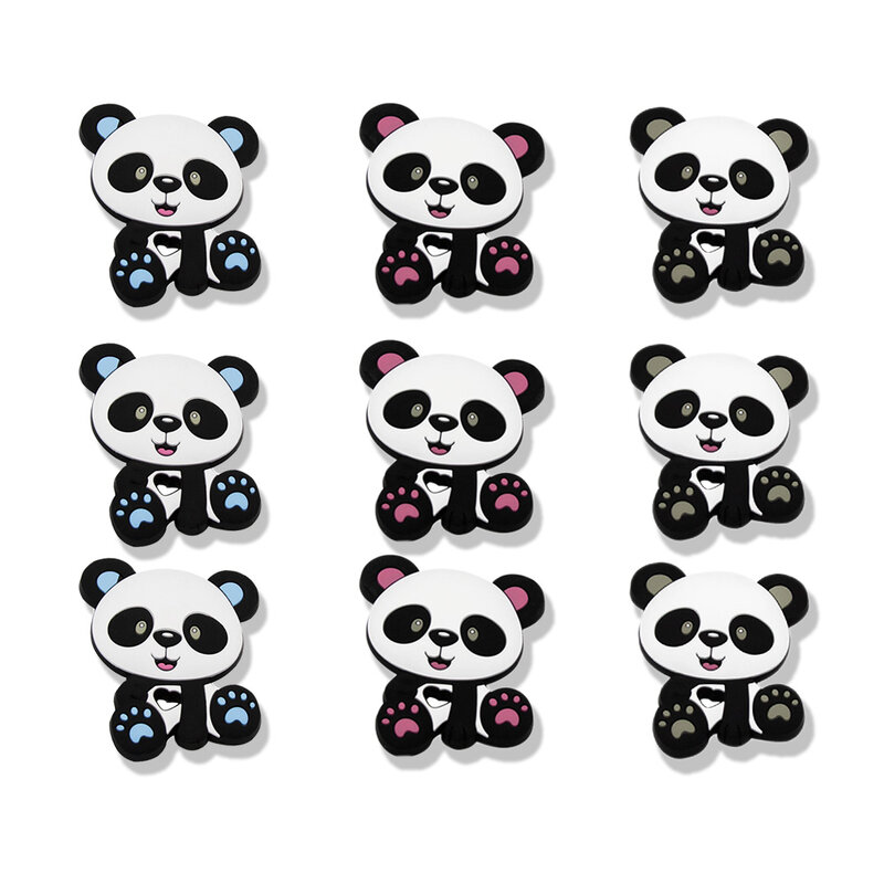 Cute-idea 1PC Baby Cartoon Animal Silicone Panda massaggiagengive Food Grade Baby dentizione merci fai da te ciuccio catena giocattoli accessori