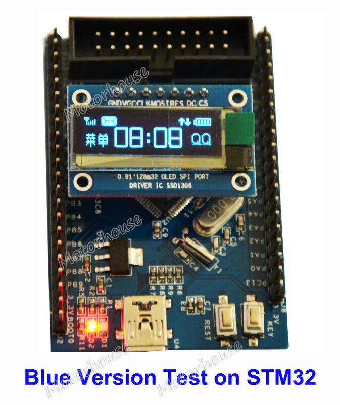 0.91 "LCD Seriale SPI 128x32 Blu OLED Screen Display Module per Arduino 3.3v ~ 5v