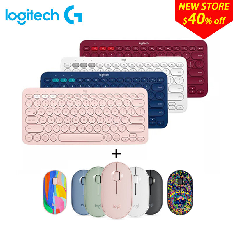 Logitech K380 Multi-Gerät Bluetooth Wireless Gaming tastatur Pebble Maus Mini für Mac Chrome OS Windows iPhone iPad Android