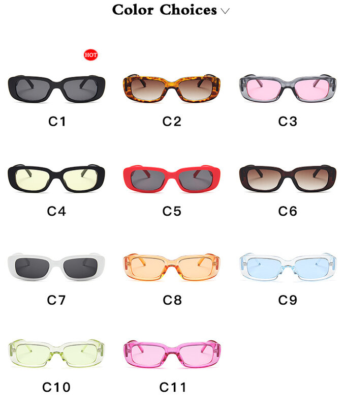 2022 neue Mode Vintage Sonnenbrille Frauen Marke Designer Retro Sonnenbrille Rechteck Sonnenbrille Oculos Lunette De Soleil Femm