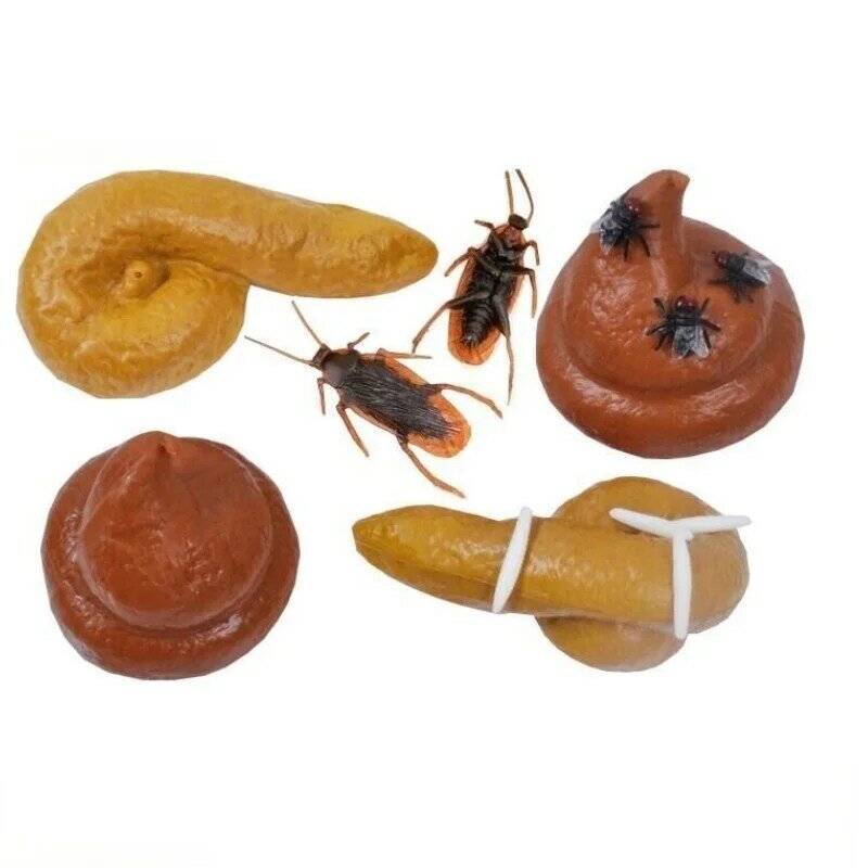 가짜 배설물 Turd 실용 개그 재미 있은 농담 장난 Turd 파리 바퀴벌레 개그 선물 현실적인 똥 똥 곤충 가제트 장난감 YH2084