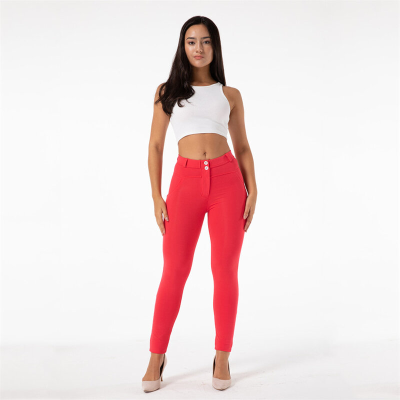 Shascullfites กางเกงรัดรูปสีแดงเมโลดี้เสื้อผ้าผู้หญิงกางเกงรัดรูปสำหรับออกกำลังกาย