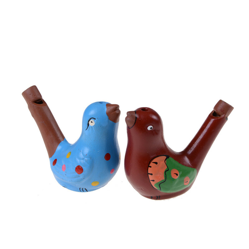 Керамический музыкальный свисток с ручной росписью, водный свисток с птицами, 1 шт.