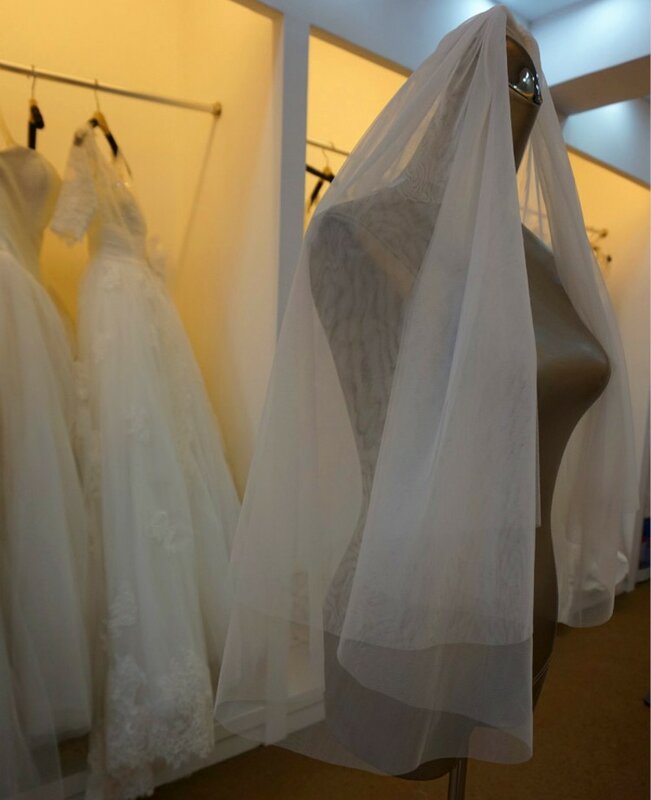 Veli da sposa in Tulle corto semplice velo da sposa bianco avorio economico per la sposa per accessori da sposa Mariage