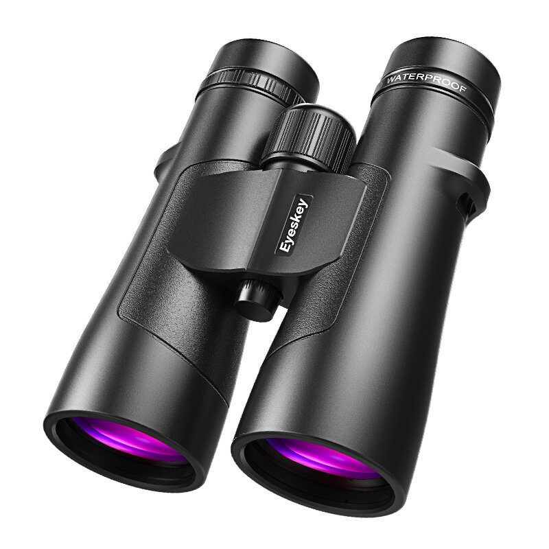 Eyeskey-binoculares impermeables con revestimiento supermúltiple, Prisma óptico HD Bak4, 10x50ED, 12x50ED, para acampar, cazar al aire libre