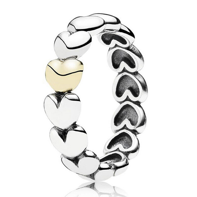 Cincin perak Sterling 925 baru populer bunga mewah fitur simpul cinta cincin berbelit keabadian mutiara kecantikan elegan untuk hadiah wanita
