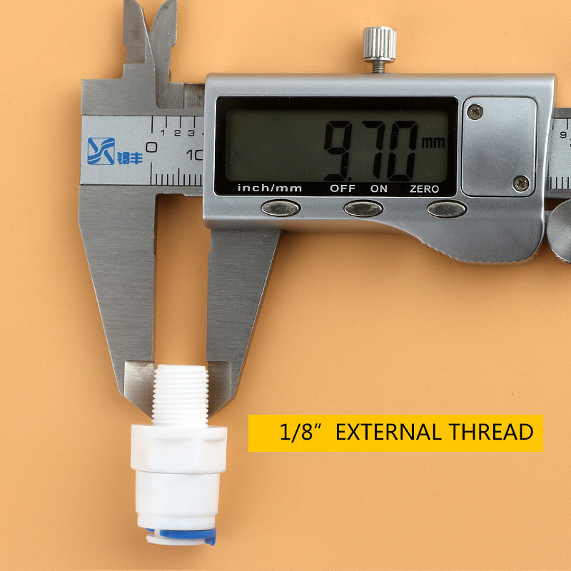 Rosca externa de 1/8 "a tubo de 1/4", conexión directa, purificador 1042, conexión rápida recta, Conector de filtro de agua RO, accesorio de tubo