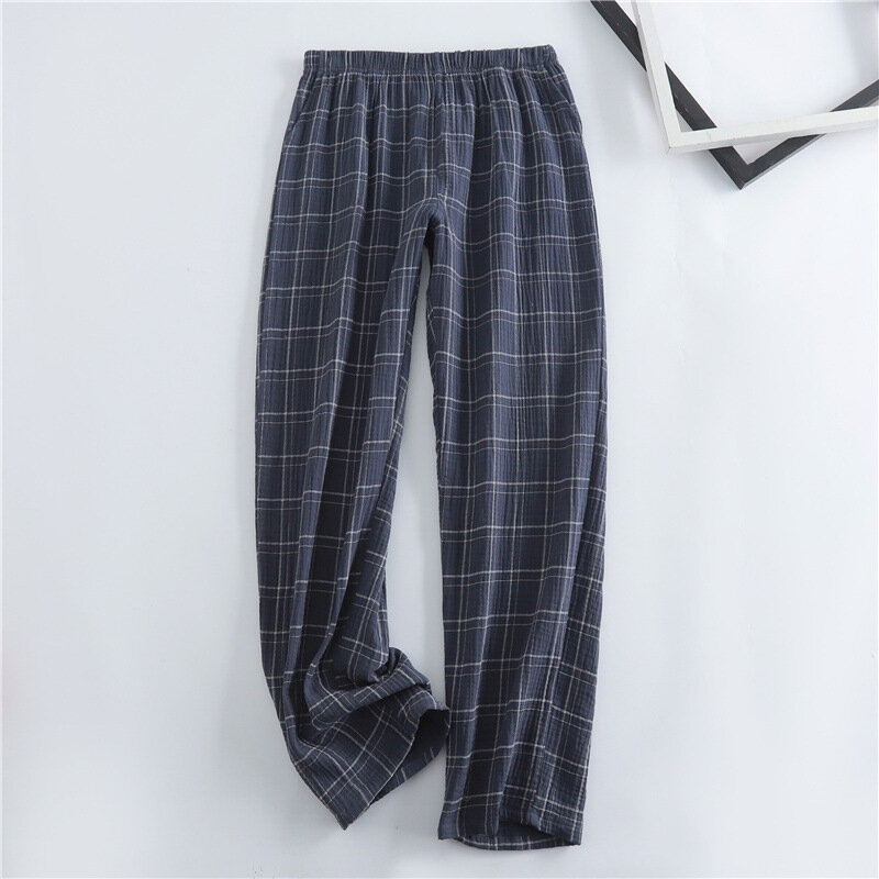 Neueste Herren Baumwolle Plaid Design gerade lange Hose mehrfarbige Herren Pyjama hose für Homewear Herren Baumwolle Pyjama Hose