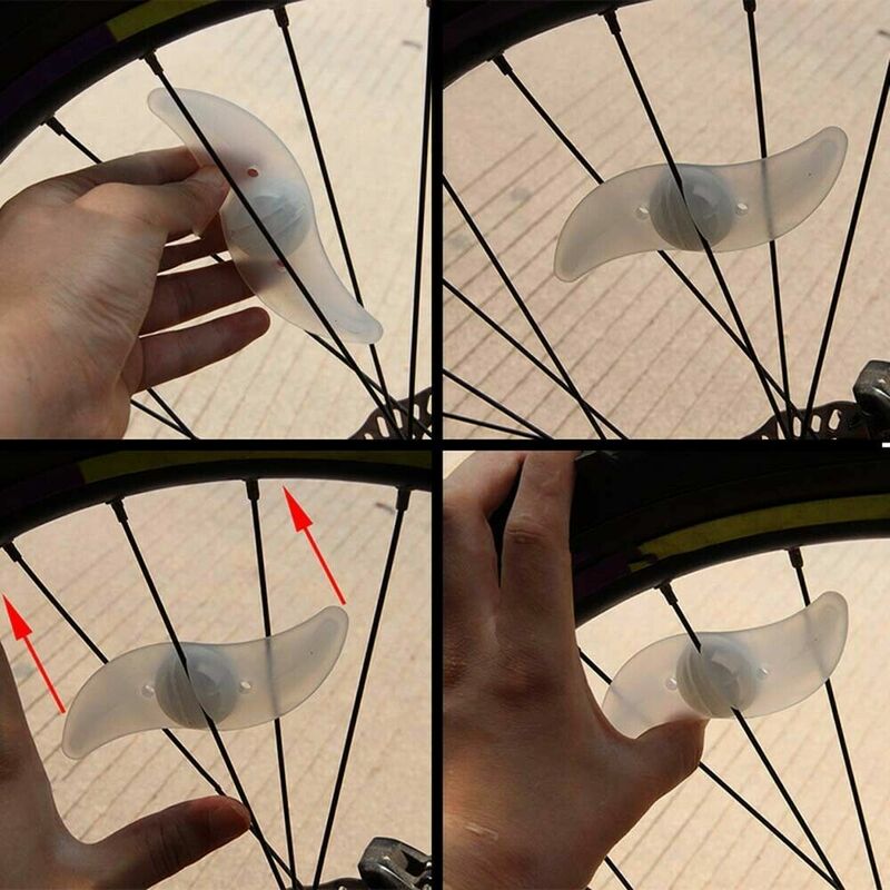 Rot Phantasie Bike Fahrrad Radfahren Bunten Speichen Haltbaren Langlebigen Bequem Draht Reifen Reifen Rad LED Helle Licht Sicherheit Lampe