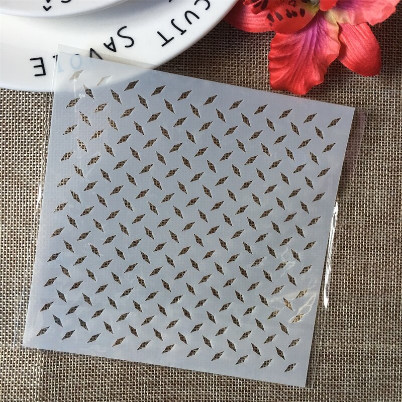 9 Teile/satz 5 "Block Bord Grid Textur DIY Schichtung Schablonen Malerei Sammelalbum Färbung Präge Album Dekorative Karte Vorlage