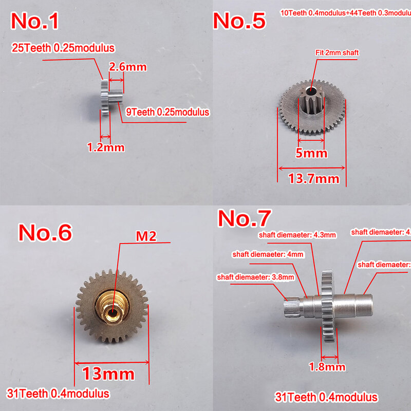 Engrenagens de módulo de precisão em metal, caixa de engrenagens em miniatura para caixas de engrenagens de 1mm, eixo em t, artesanato, 0.25 0.3 m/0.4 m