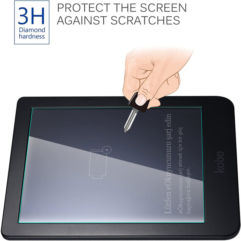 Kobo clara hd protetor de tela 6 polegadas-alta definição filme temperado fácil instalação/anti risco (2 pacote)