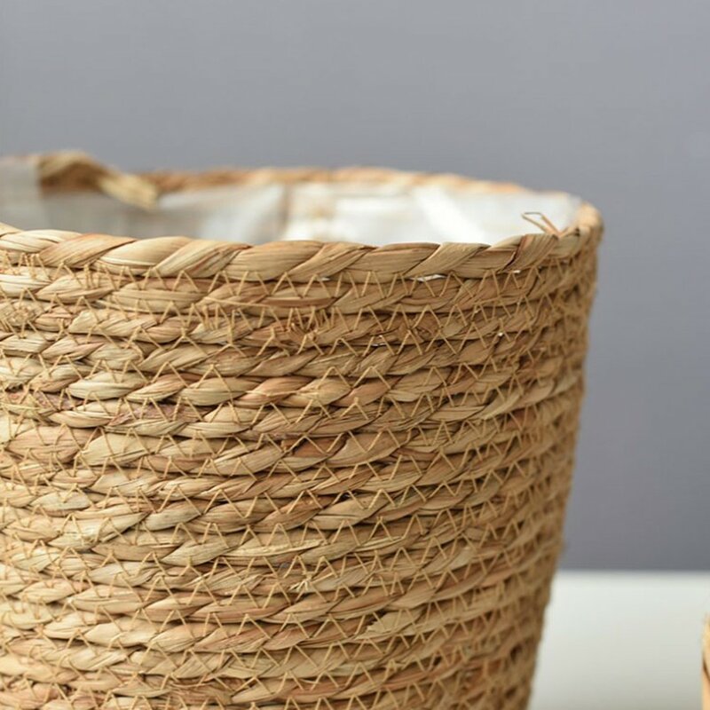1x Seagrass Planter Basket Indoor Outdoor  Hand Woven Storage Basket Plant Pot Cover Flower Pot Cover Containers