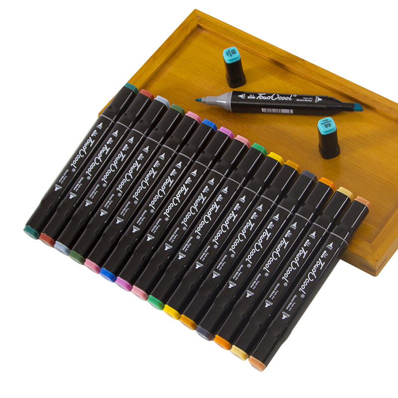 Set de marcadores artísticos de 12/24/30/40/60/80 colores, marcadores a base de Alcohol oleoso para dibujar Manga