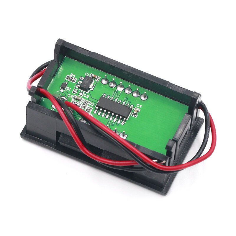 Voltímetro Digital de CC de 4,5 V a 30V, medidor de Panel de voltaje rojo/azul/verde para coche y motocicleta electromóvil de 6V y 12V