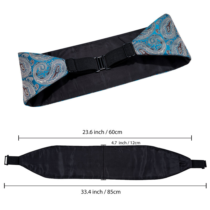 Hi-Tie Vintage Cummerbunds pas dla mężczyzn garnitur Tuxedo modne kwiatowe Paisley Gentleman spodnie elastyczne jedwabne Top z paskiem jakości