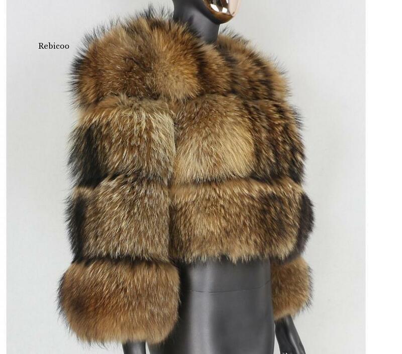 Casaco de pele de guaxinim falso casaco de pele de inverno feminino grande fofo casaco de pele do falso grosso quente outerwear streetwear
