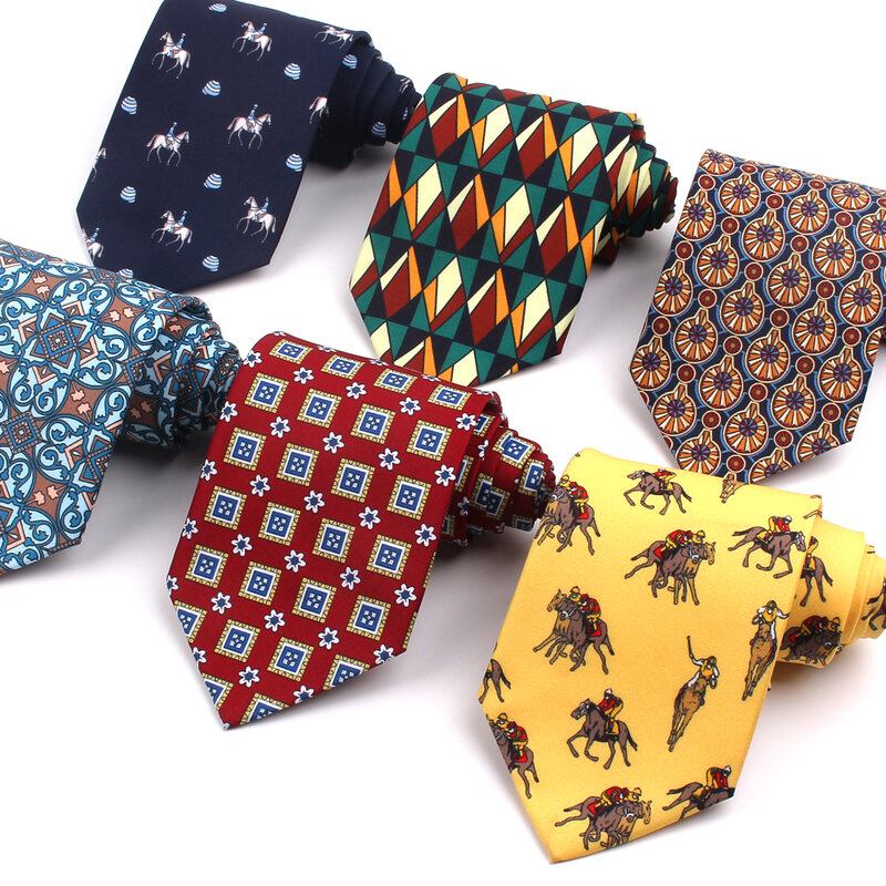 Галстуки с цветочным принтом для мужчин и женщин, классический галстук с принтом, повседневные мужские галстуки, модный галстук шириной 9 см для свадебной вечеринки