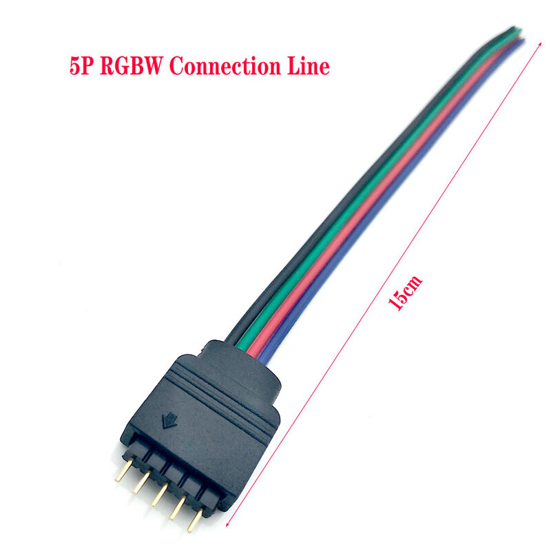 5 шт., 4-контактный 5-контактный светодиодный кабель, штекер, гнездо, переходник, провод для 5050 3528 SMD RGB RGBW светодиодной ленты, RGB RGBW, светодиодный контроллер