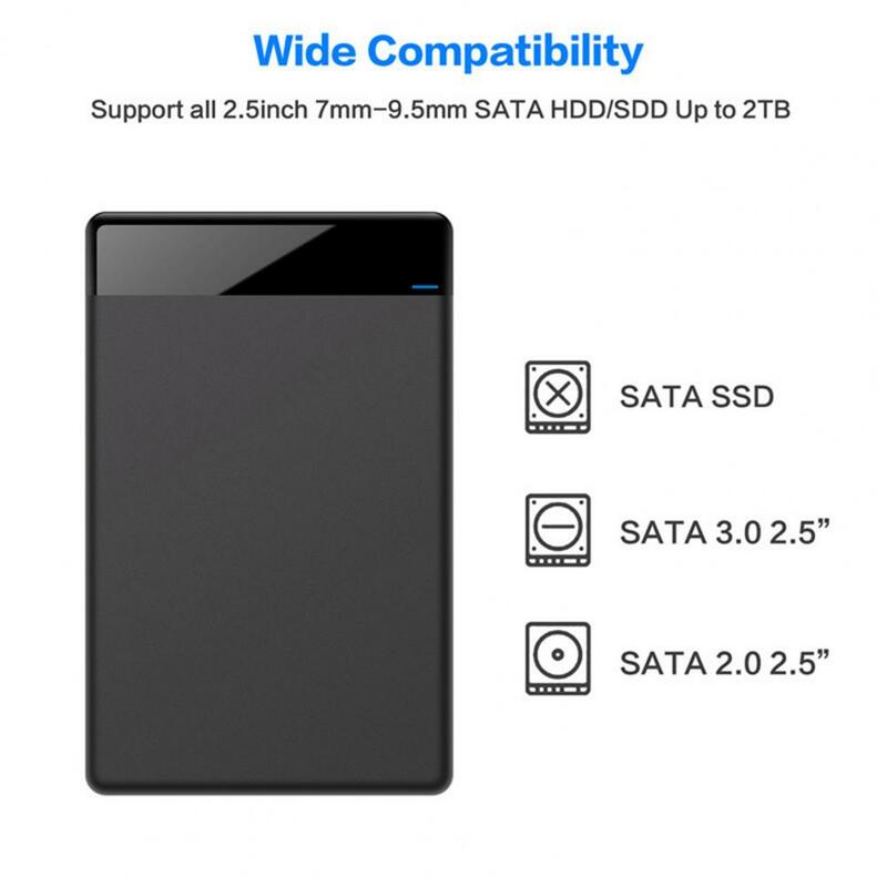 2.5นิ้ว HDD SATA Hard Disk Mini แบบพกพา USB 3.0หน่วยความจำขนาดใหญ่ HDD กล่องกรณีกล่องฮาร์ดดิสก์ภายนอก