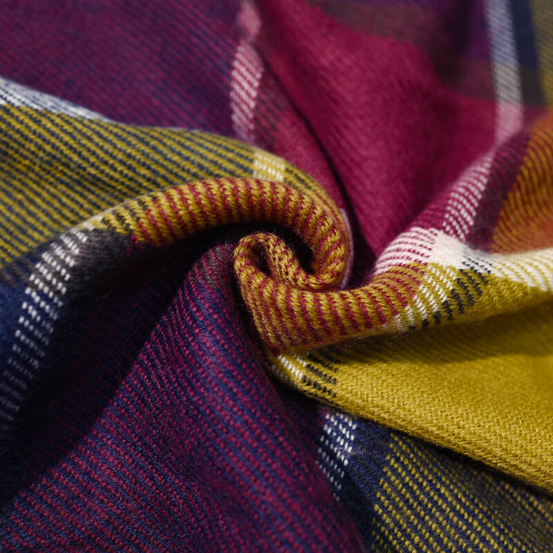 Luxo cashmere mulheres cachecol primavera inverno xadrez cappa opera cape envolve feminino tippet bandana lenços lenço foulard mujer