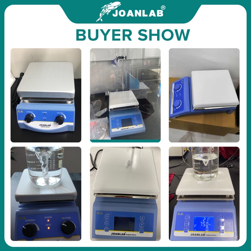 Agitador magnético de calefacción JOANLAB, agitador de laboratorio de placa caliente, termostato de pantalla digital, mezclador, equipo de laboratorio 1L 3L 5L 110v 220v con barra de agitación