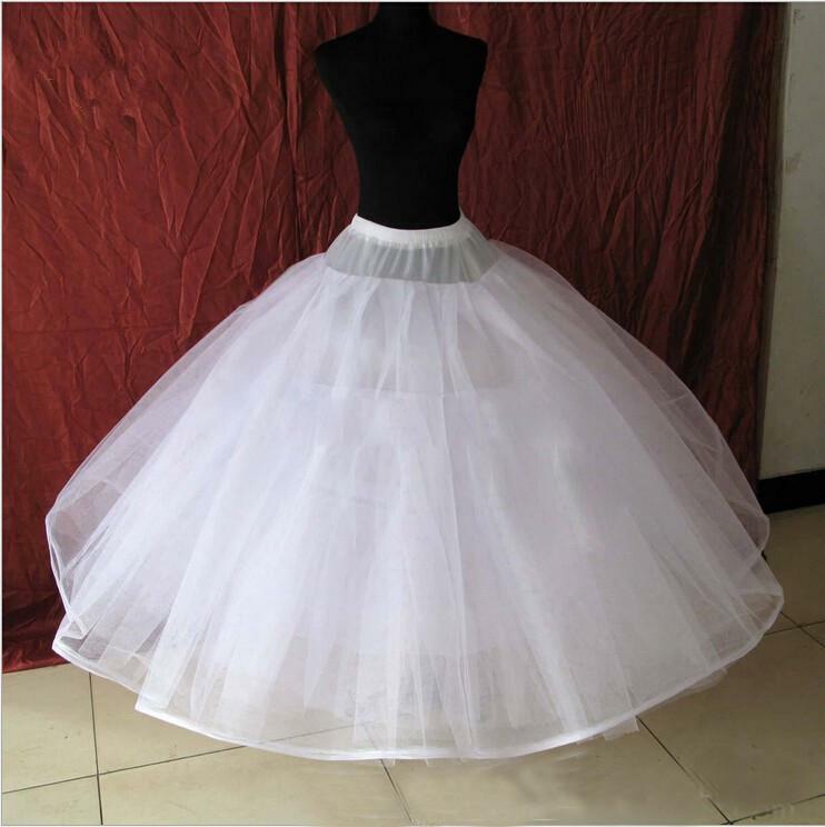 Белые 3-слойные свадебные аксессуары, Тюлевая юбка для платья, бальное платье, подъюбник 2021, юбка без обруча