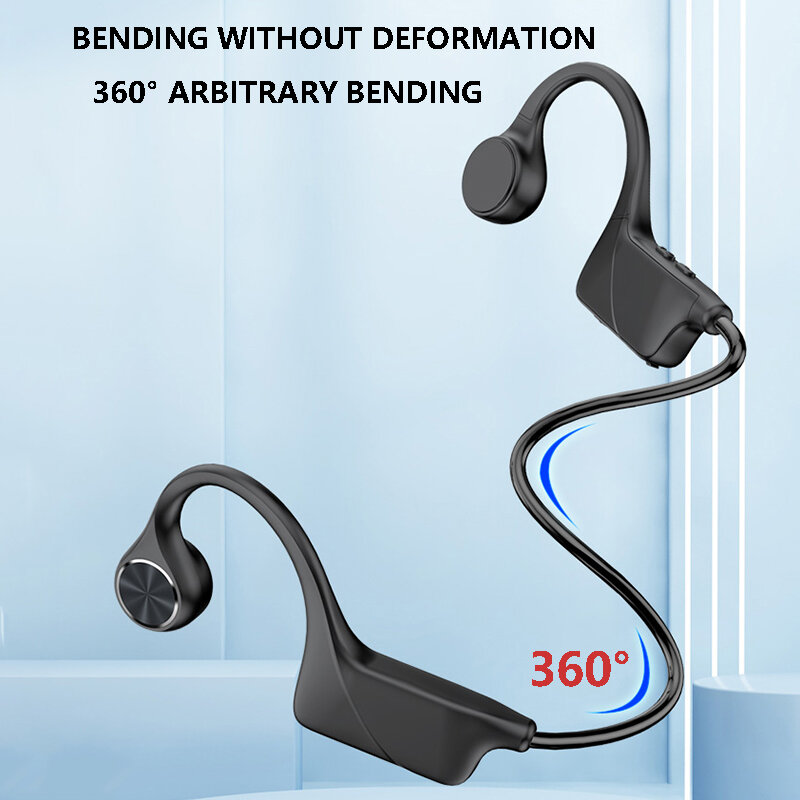 Écouteurs sans fil Bluetooth 5.0 à Conduction osseuse, casque de sport étanche avec Microphone, nouveau design 2021