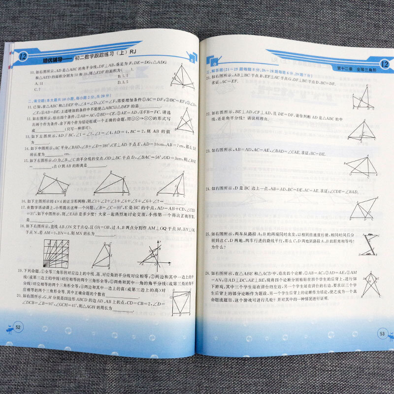 Cahier d'exercices de suivi des mathématiques pour la 8e année, Fuchsia Counseling, École secondaire chinoise, 2 nettoyages, ensemble