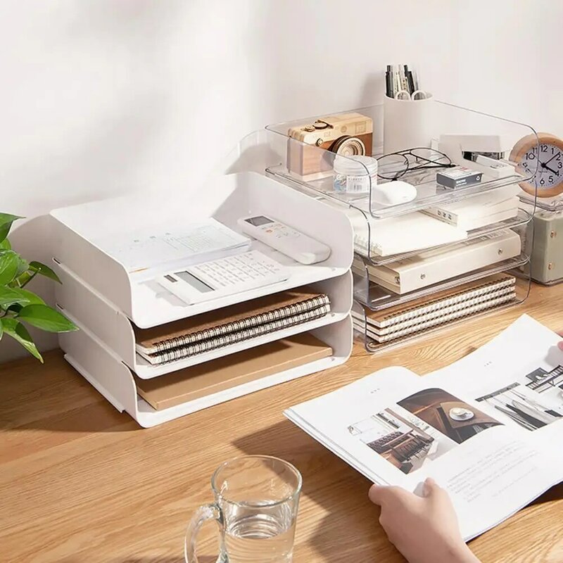 Vassoio portadocumenti portatile eccellente per documenti da scrivania vassoio portadocumenti leggero impilabile per la casa