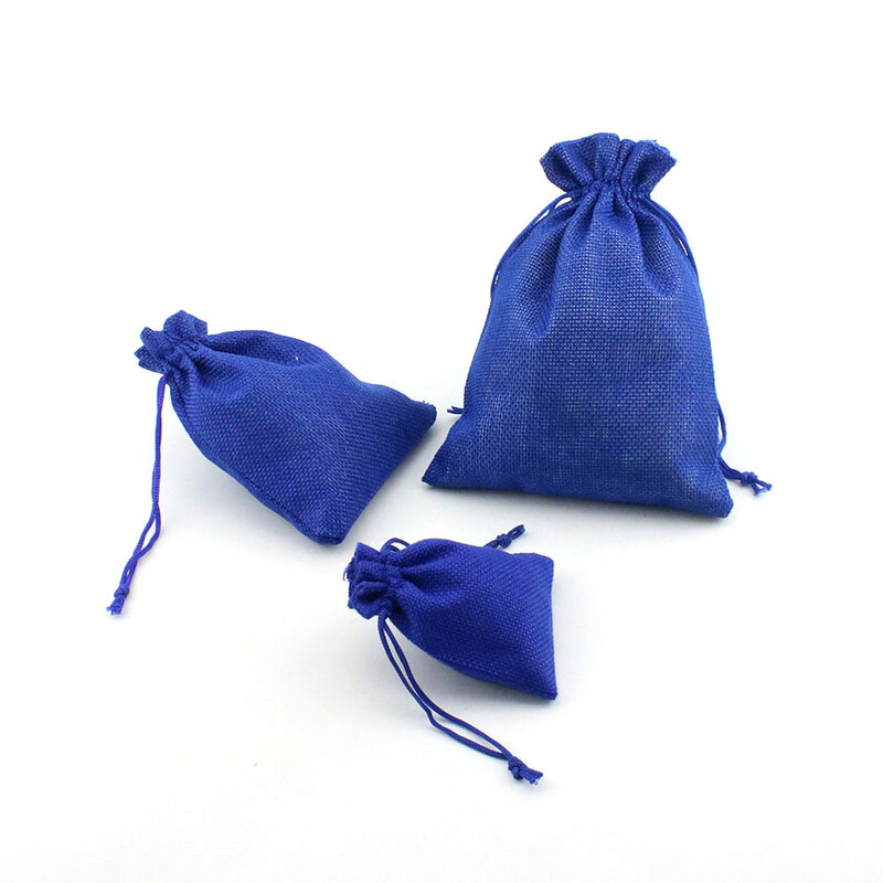 수 50 개/몫 황 마 가방에 대 한 사용자 지정 로고 귀걸이 팔찌 Jewlery 포장 가방에 대 한 자연 삼 베 가방 선물 주머니 로고를 인쇄 할 수 있습니다.