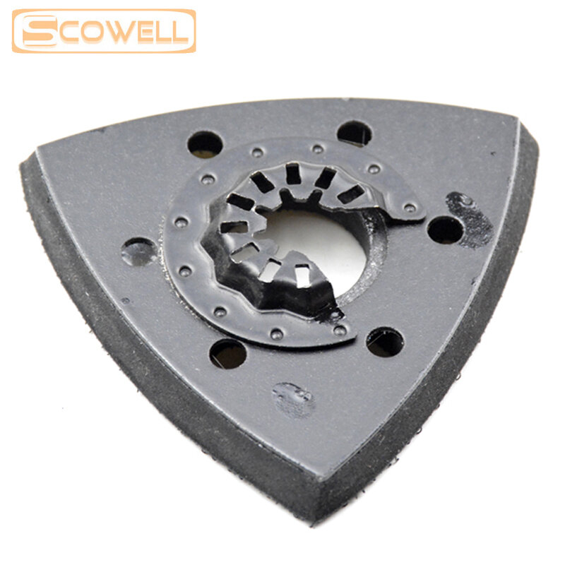 Hook Loop Triangular Sanding Pad For Starlock Oscillating Power Multi Tool Saw Blade Wood Polished Sand Paper For Grinding Wall