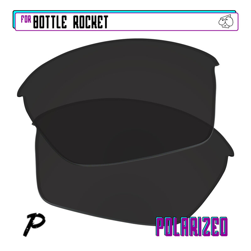 EZReplace Polarized Replacement Lenses for - Oakley Bottle Rocket Sunglasses - Black P