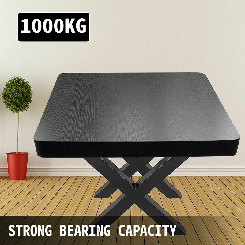 VEVOR-jambes de Table en métal, en acier robuste, en forme de X, supports de mobilier à faire soi-même, pour banc et Table à manger, 2 pièces