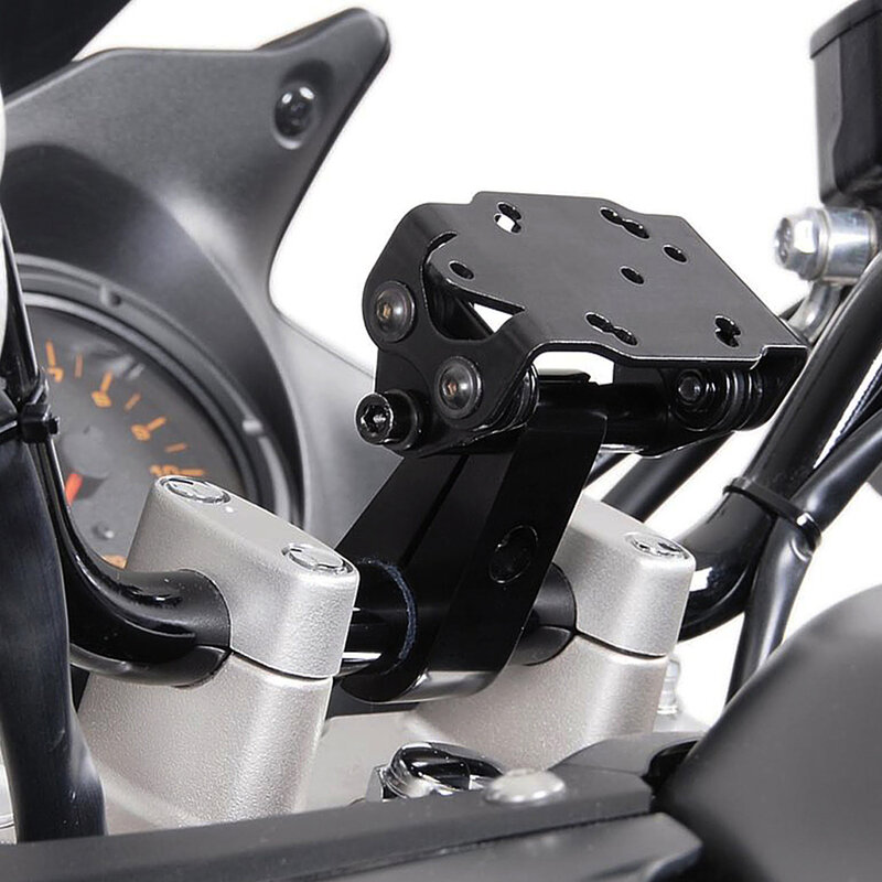 Suporte universal para guidão de motocicleta, acessório preto para suporte de celular para yamaha 22mm para bmw