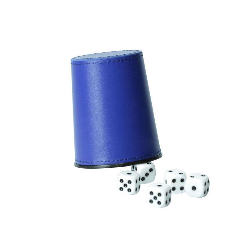 New Leather PU Trumpet Flannel Dice Cup Bar KTV Entertainment Dice Cup With Dices