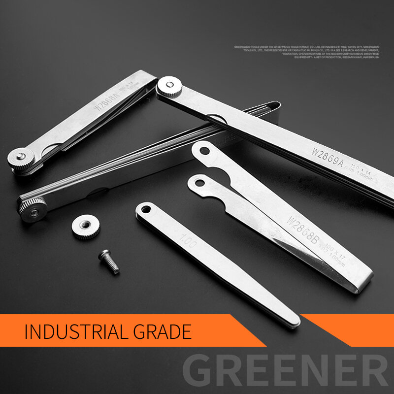 GREENER 0.02 To 1mm 14 17 Blade Thickness Gap Metric Filler Feeler Gauge Measure Tool For Feeler Gauge Valve Shim Use