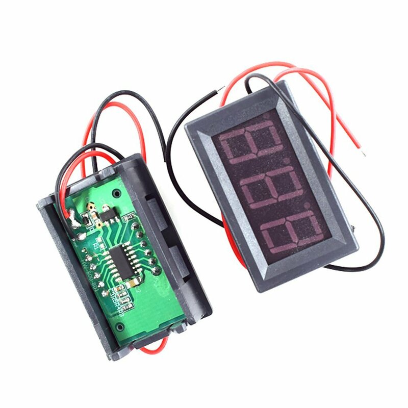 Dc12vデジタルLED電圧計,電圧計,電圧計,逆接続保護,オートバイ用電圧計