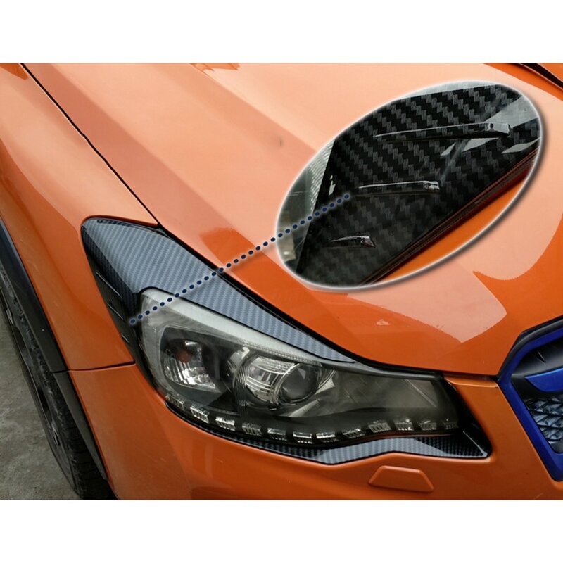 Kiểu Dáng Xe ABS Đèn Pha Lông Mày Nắp Trang Trí Dán Viền Cho Subaru XV 2012-2016