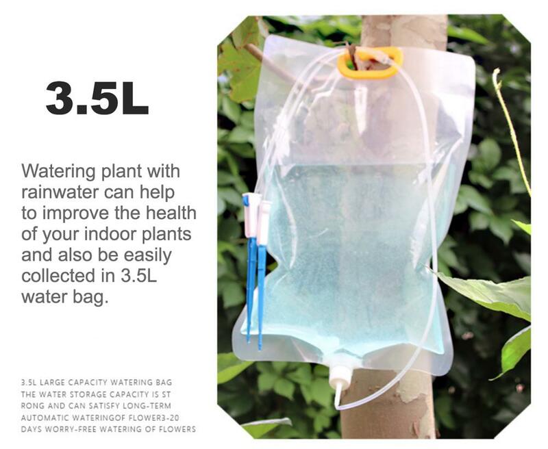 Bolsa de goteros de riego automático para plantas de jardín interior, solución nutritiva con flujo ajustable, 3,5 l, 10 Uds.