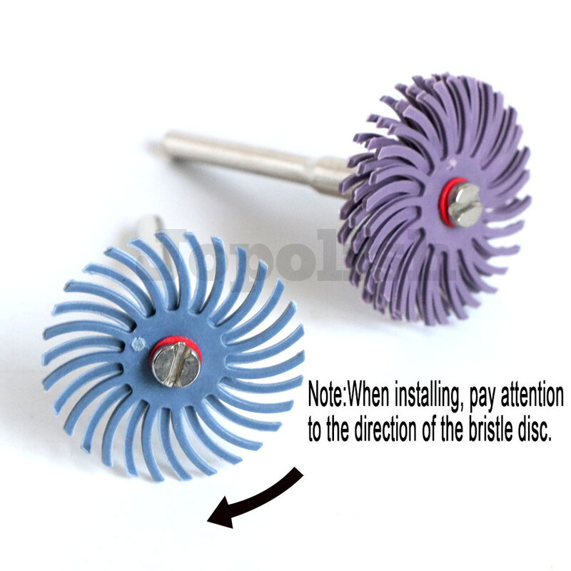 1Inch Radial Bristle Disc Kit Abrasive Brush 1/8" 3 2.35mm Shank Detail Polishing Wheel for Dremel Rotary Tool Accessories