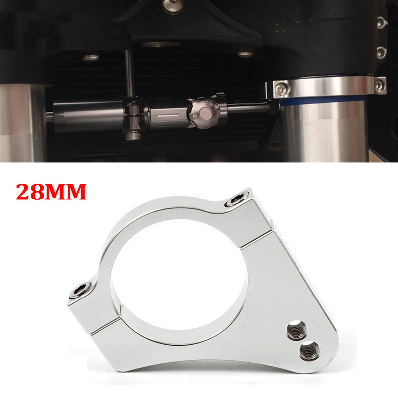 Amortiguador de dirección Universal CNC para motocicleta, soporte de abrazadera de montaje de marco de horquilla, 28mm