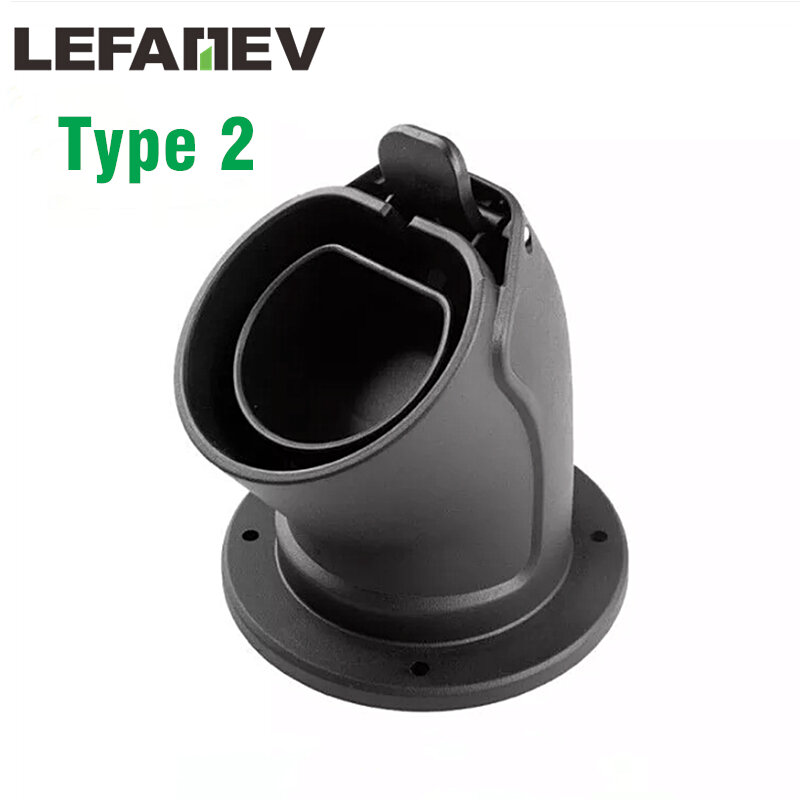 EV Charger Holder Electric Vehicle IEC 62196-2 EU Type 2 Connector Plug Fixed Seat Wall Mount AC Dummy Socket IP66 Waterproof