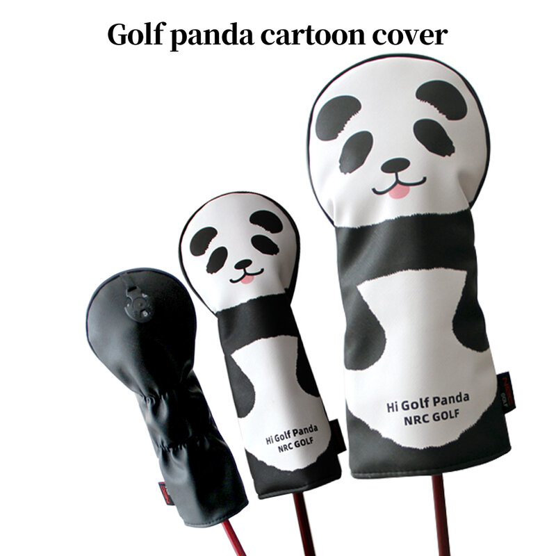 3 Stks/set Pu Golf Hoofd Covers Driver 3 5 Hout Headcovers Panda Beschermhoes Fairway Driver Club Accessoires