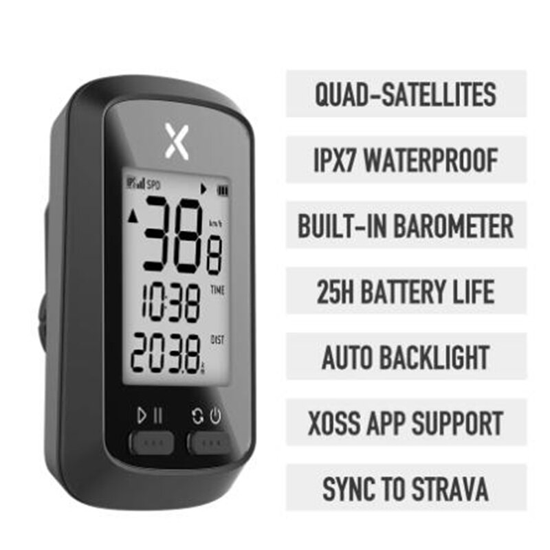 XOSS-Compteur de vitesse GPS sans fil G/G +, pour vélo de route, VTT, Bluetooth ANT +, avec cadence, ordinateur, à la place de Garmin IGPS