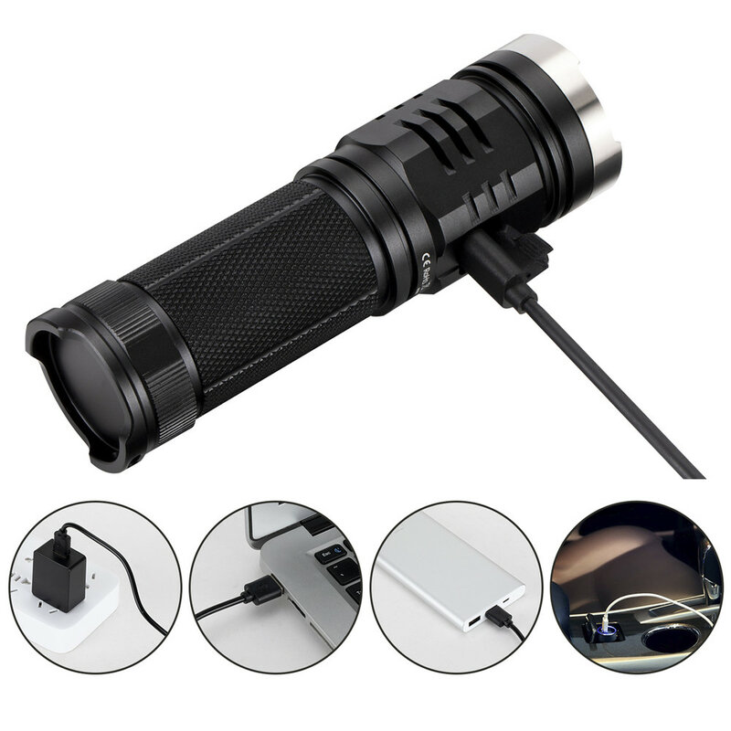 Sofirn SP33V3.0 Powerful LED Flashlight XHP50.2 3500lm USB C 26650 Rechargeable Flashligh Ramping Mode With Power Indicator