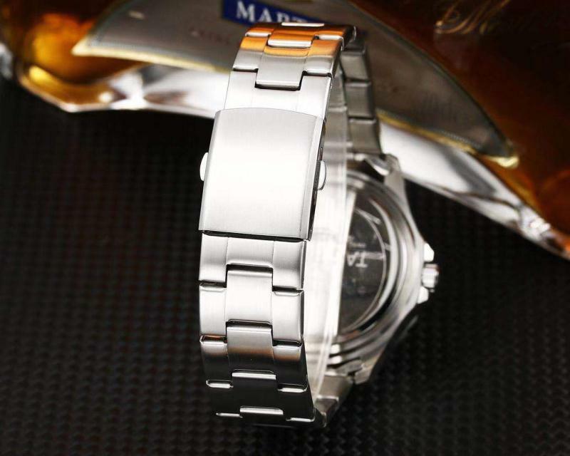 TAG- Heuer- quartz Mens 시계 쿼츠 시계 스테인레스 스틸 스트랩 남성용 손목 시계 클래식 비즈니스 드레스 남성용 시계