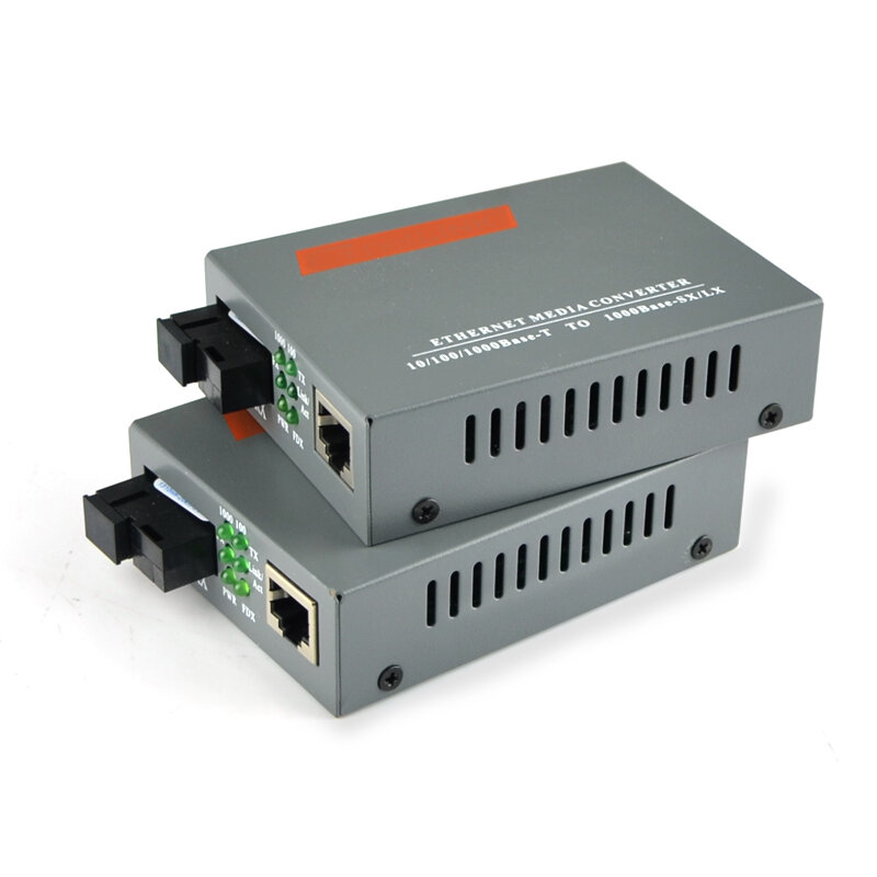 NetLINK HTB-GS-03 A/B 20KM SC 10/100/1000Mbps Single-Mode Single-Fiber fiber Media Converter พอร์ตภายนอกแหล่งจ่ายไฟ