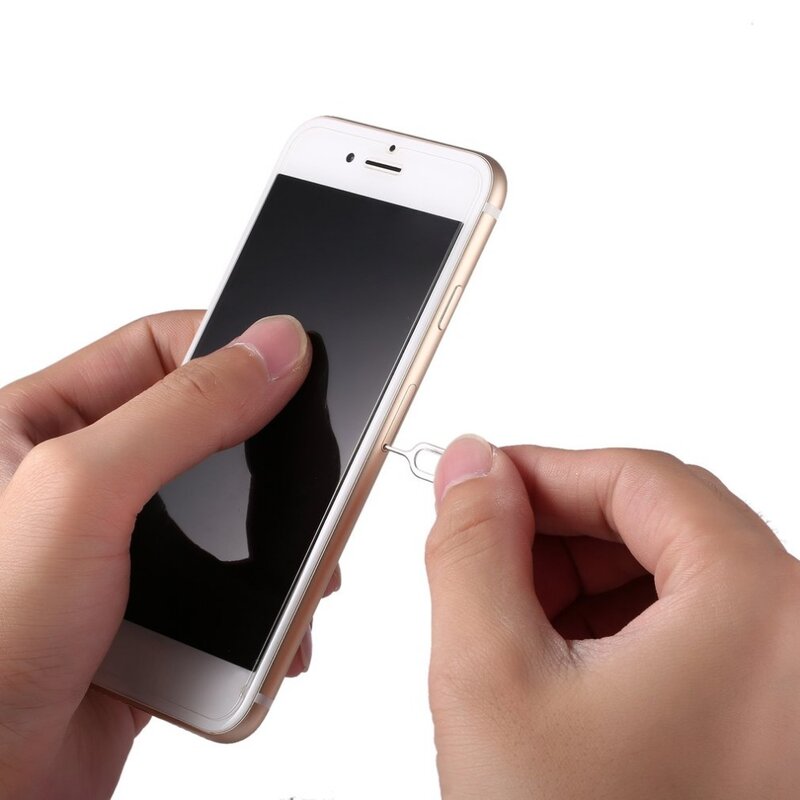 1 Buah Jarum Kartu Sim untuk iPhone 5 5S 4 4S 3GS Alat Telepon Seluler Tempat Baki Mengeluarkan Pin Logam Grosir Baru