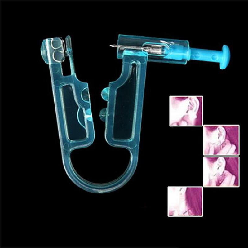 Набор Для Пирсинга Ушей, одноразовое дезинфицирующее безопасное устройство для прокола сережек-гвоздиков, клипса для носа, ювелирные изделия для тела, инструменты для пирсинга